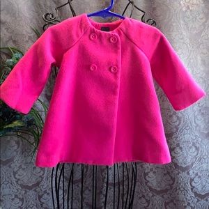 Gap Swing Coat Double Breasted Floral Lined w/Bow